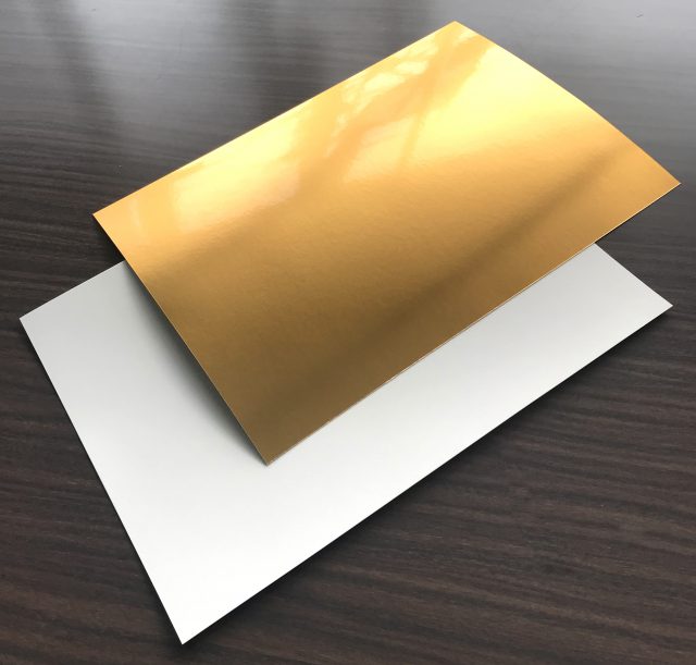 食品用金台紙（おもて：赤金、裏：白）