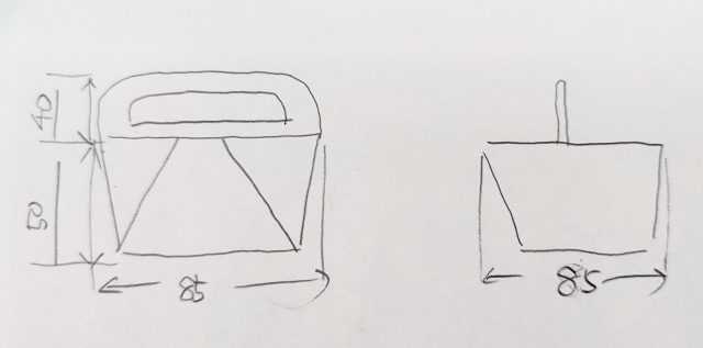 お客様提供の箱設計図。展開図や寸法が記載された図面の写真